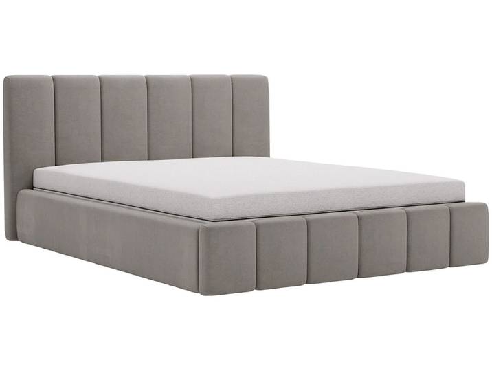 Bett CHIARA 140x200cm samt hellgrau
