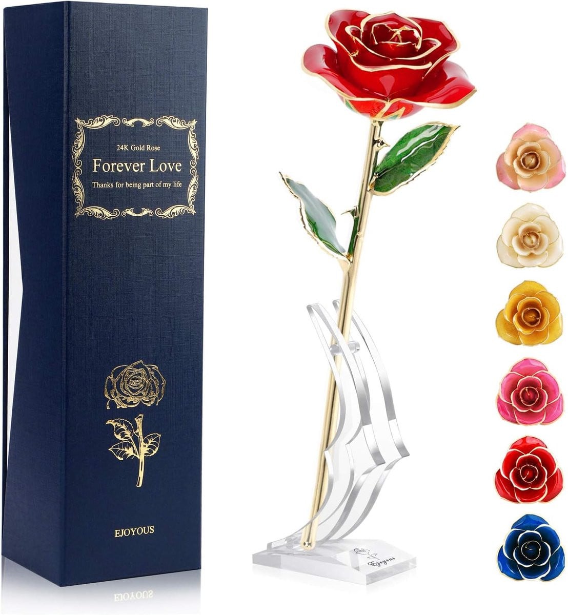 Gouden Roos Eeuwige Bloem 24K Goud Verguld Geel 30 cm