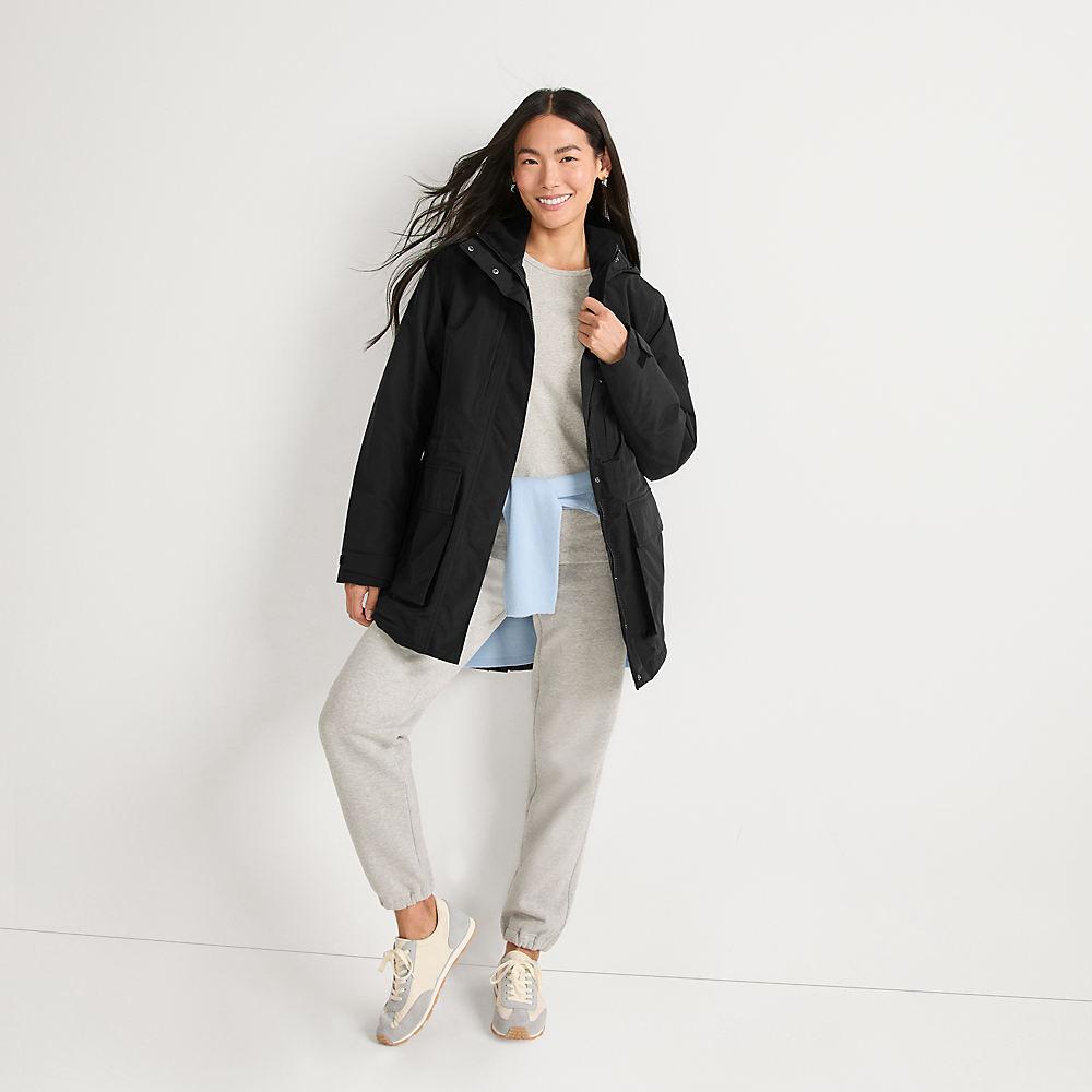 Wasserdichter Parka SQUALL für Damen in Petite-Größe, Damen, size: petite, Schwarz, Nylon, by Lands' End