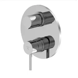 Steinberg 100 2222 Fertigmontageset für Wannen/Brause-Einhebelmischbatterien mit Abdeckplatte Ø190 mm mitEinbaukörper mit Nano