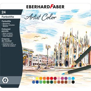 Eberhard-Faber Buntstifte Artist Color, 516124, farbig sortiert, im Metalletui, 24 Stück