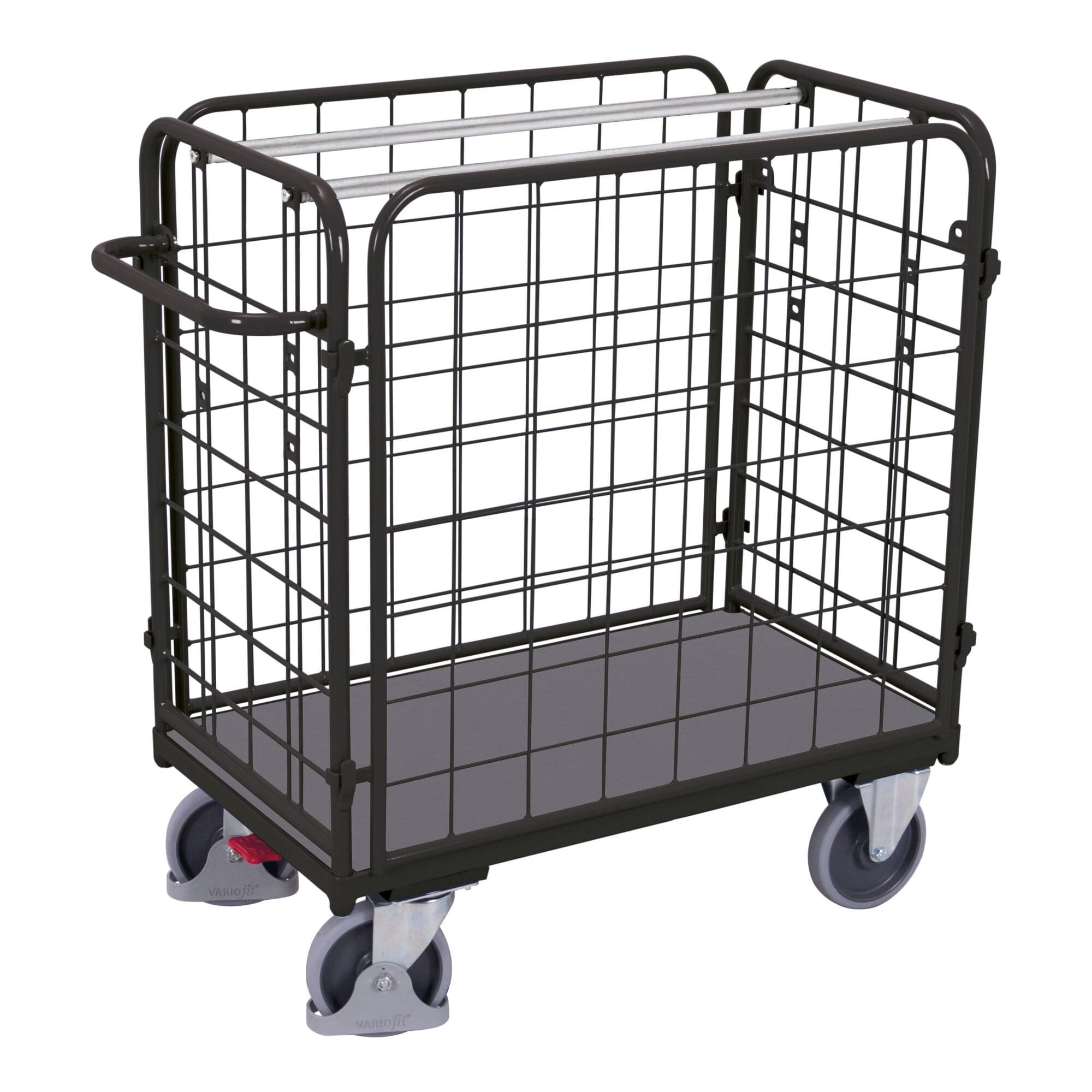 VARIOfit Paket-Vierwandwagen niedrig RAL 7016 (sw-800.220/AG)