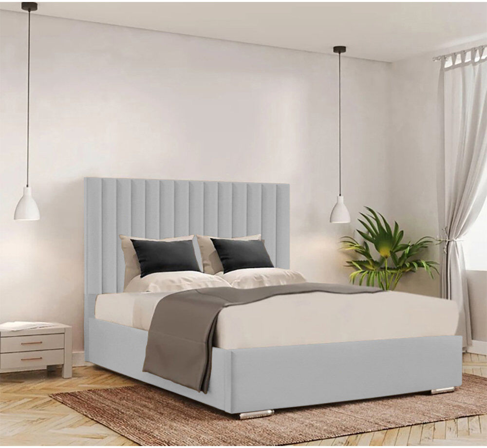 Ivy Bronx Celetha Bed Frame Light Silver Kingsize (5')