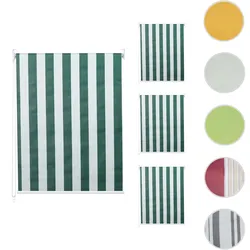 4er-Set Rollo HWC-D52, Fensterrollo Seitenzugrollo Jalousie, 120x230cm Sonnenschutz blickdicht ~ grün/weiß