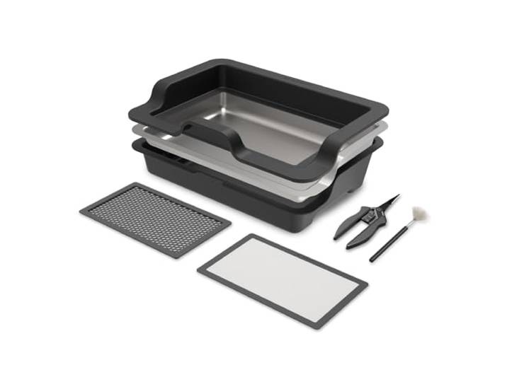 AC Infinity Große Erntewanne, Austauschbares 3-Wannen-Set 2-Sieb-Set Ergonomisch gestaltet für das Trimmen auf dem Schoß oder Tisch Pflanzenernte-Set zum Sammeln von Blättern Pollen