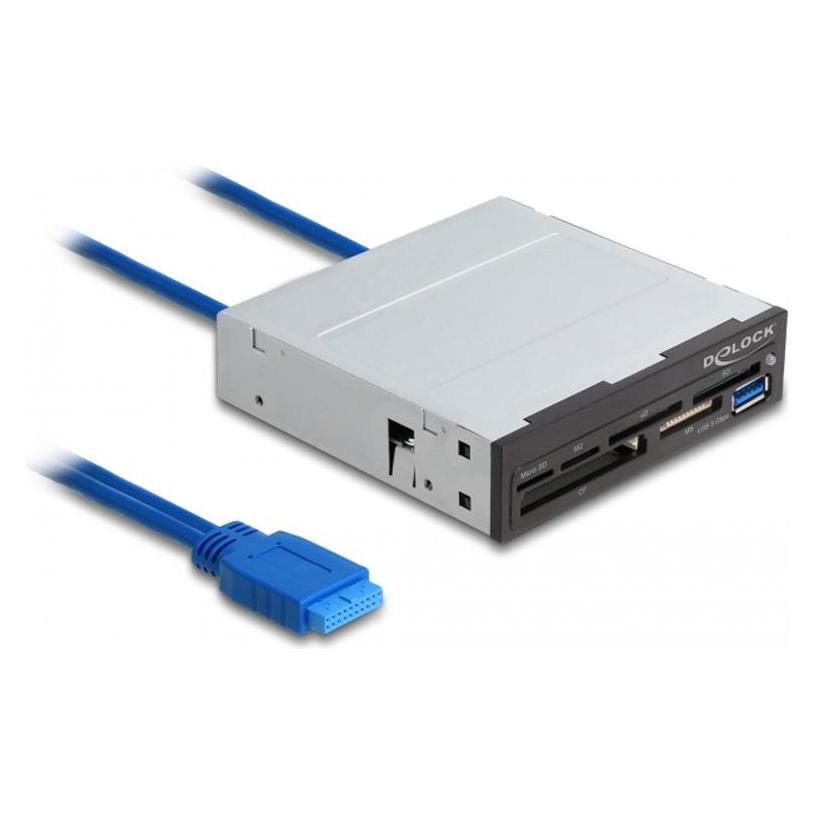 Delock 3,5Zoll SuperSpeed USB Card Reader 6 Slots + 1 x USB Typ-A Buchse (USB-C 3.2 Gen 1) (91759)