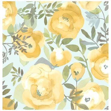NuWallpaper Peachy Keen Yellow Peel & Stick Wallpape - 216in x 20.5in x 0.025in