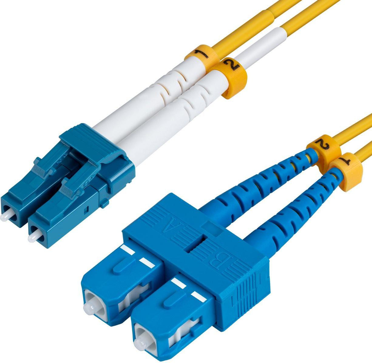 MicroConnect FIB421015 OS2 Glasvezelkabel met LC en SC connectoren, 15 meter