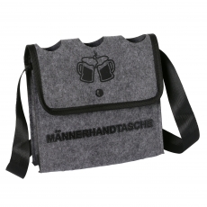 Küche Männerhandtasche Umhängetasche aus Filz für 3 Flaschen 292206