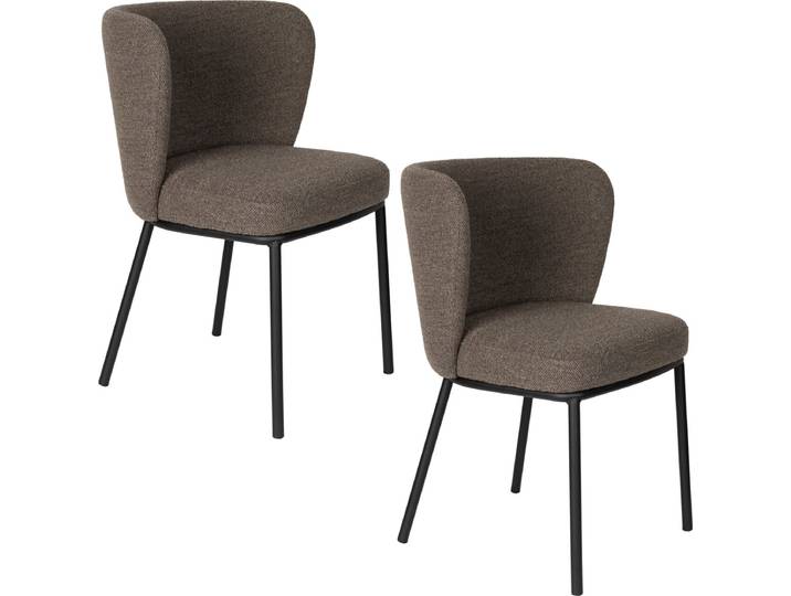 Housecraft Living Guus Eetkamerstoelen Bruin - Set van 2