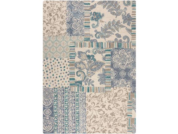 Teppich Jixun natur Blumenmuster Wolle 120 x 170 cm
