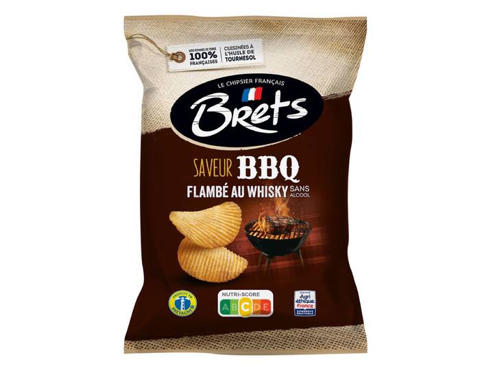 BRETS chips barbecue whisky 125g