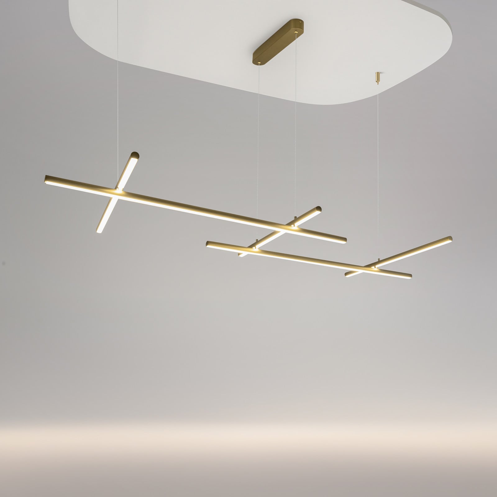 Maytoni Radiance LED hanglamp goud/messing met aluminium en silicone, 74 cm