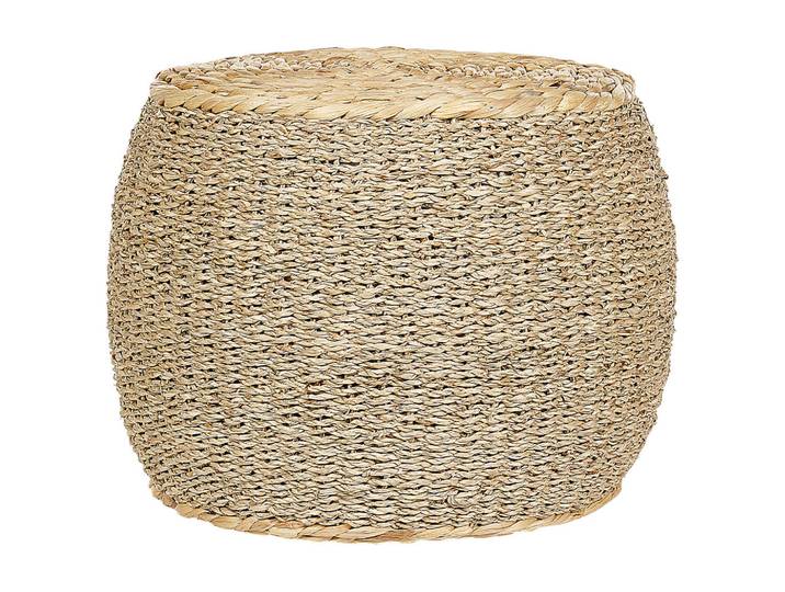 Beliani Pouf Seegras Beige Haiphong, Holz, Rund, 40x30x40 cm, Wohnzimmer, Sessel, Hocker & Hockerbänke, Poufs