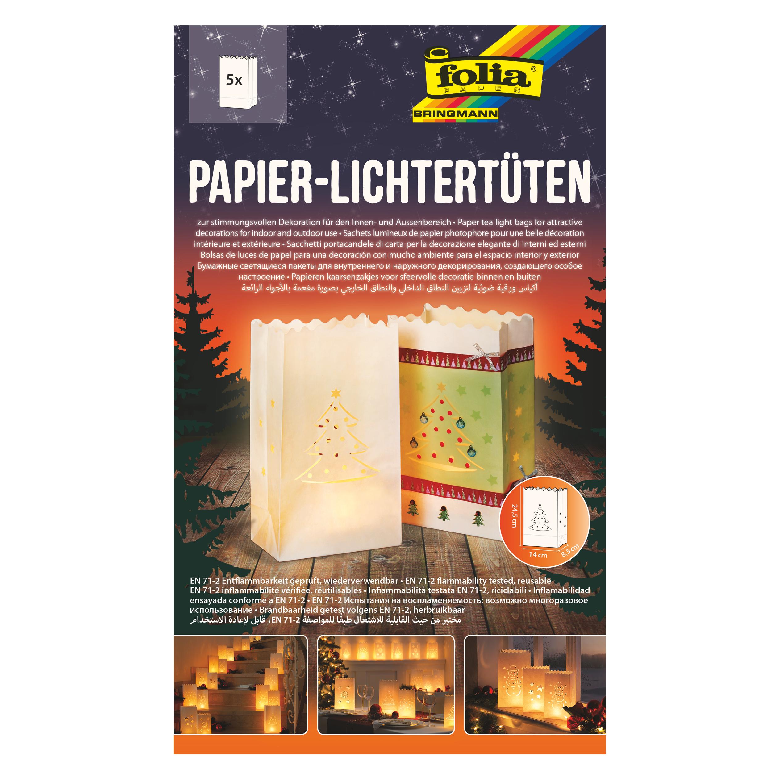 Folia Lichtertüten Weihnachtsbaum (5 Stk.) (12406)