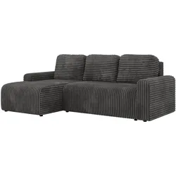 ECKSOFA NESSARO L Grau Cord - Links Seite