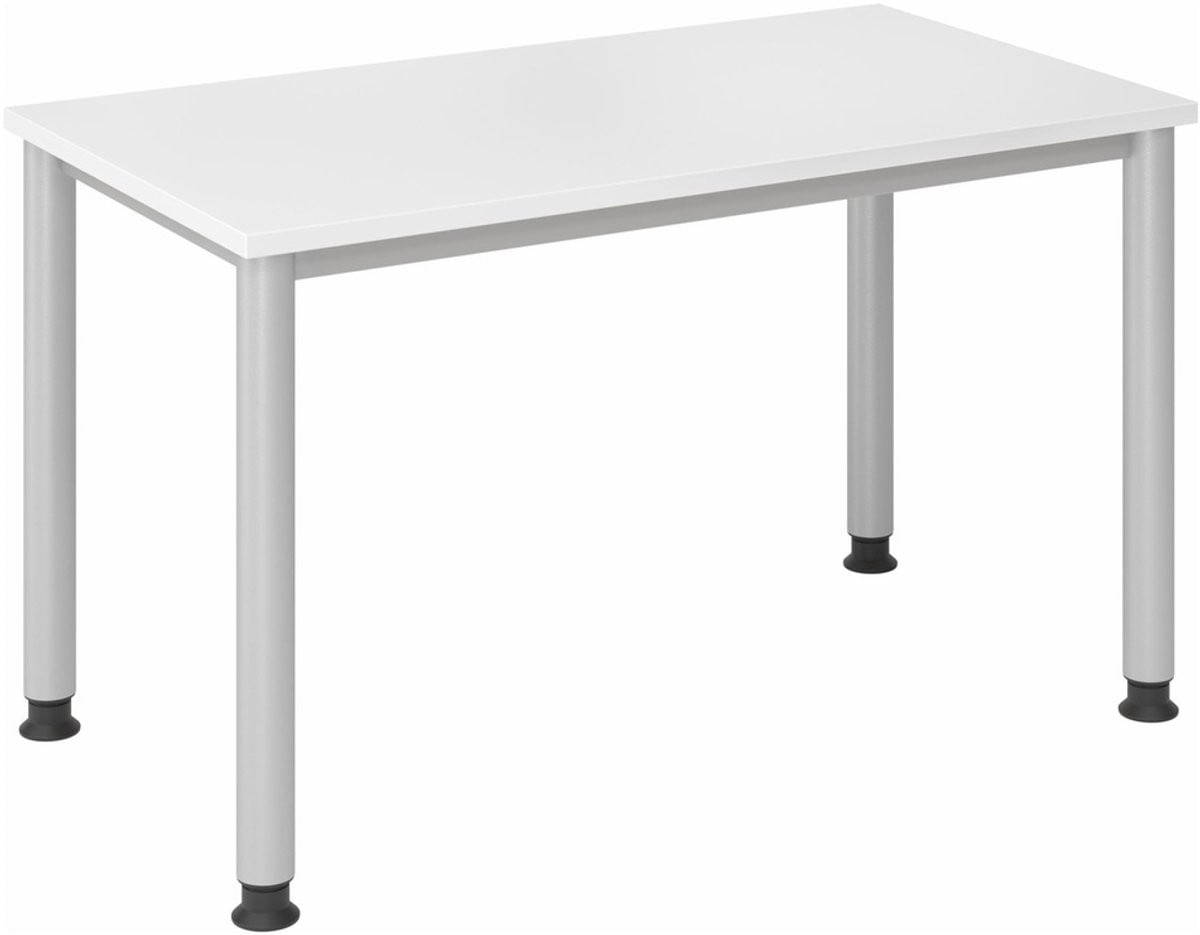 HJH Office Pro HILO 612 S Hoogteverstelbaar Bureau Wit/Zilver
