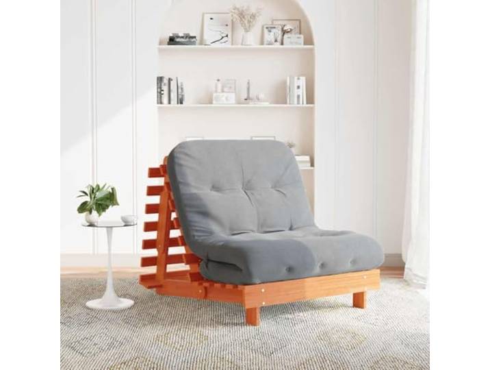 GBCDSWBR Futon Schlafsofa, Massivholz Kiefer, mit Schaumstoffmatratze Verstellbare Rückenlehne, Platzsparend klappbar, Für Wohn- & Gästezimmer