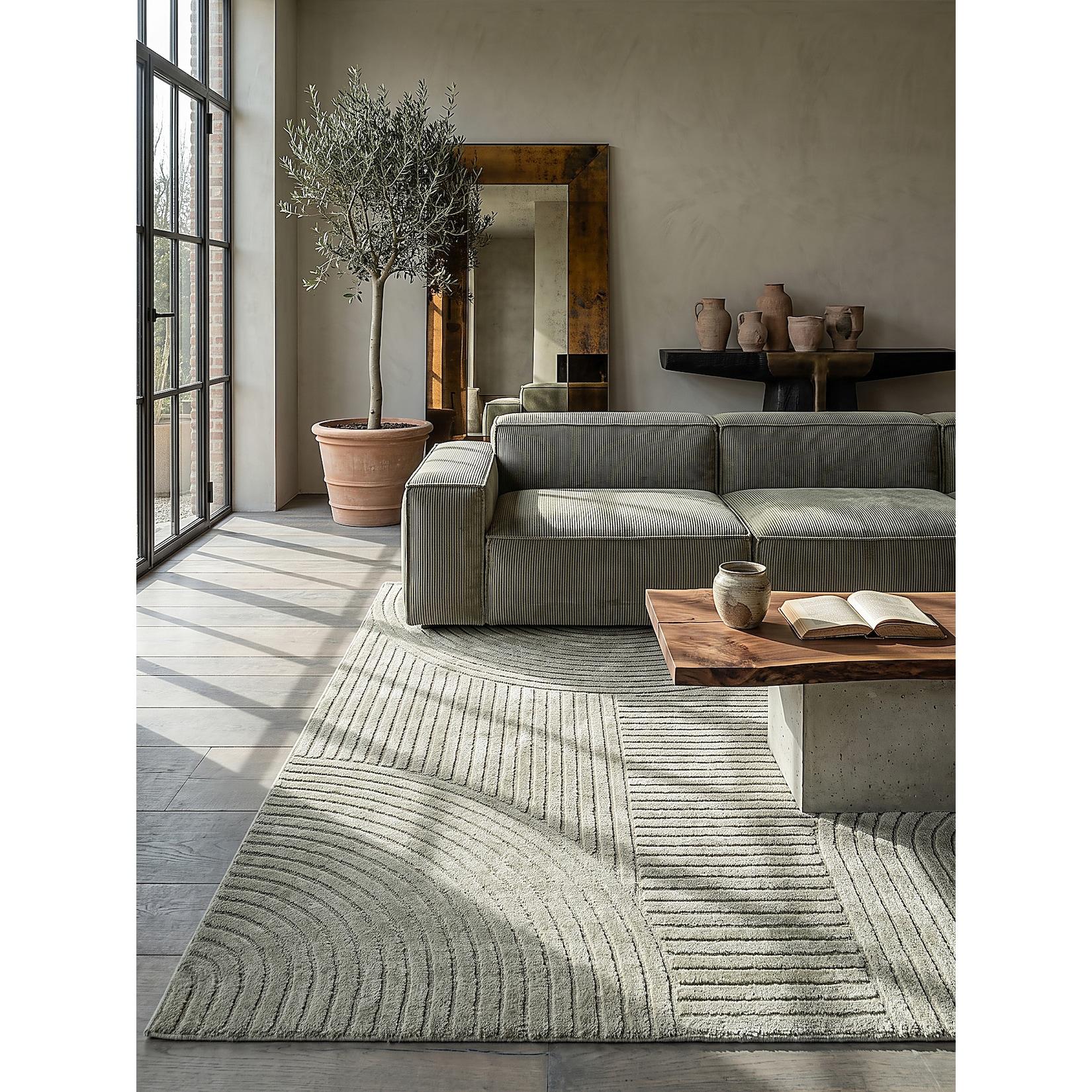 Teppich Kurzflor Grün 120x170 cm - CETINA Kadima Design