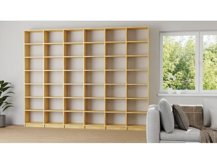 Bibliothek gestalten Buche Natur geölt