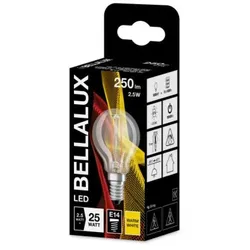 BELLALUX E14 LED Lampe 2,5W P25 Filament klar warmweiß 2700K 250lm wie 25W