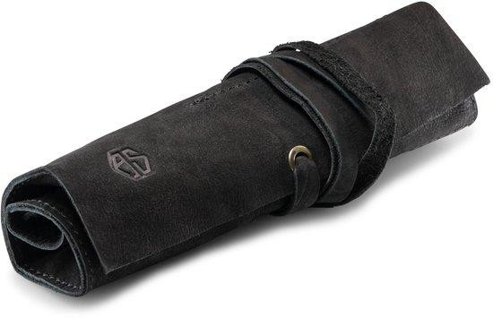 Leonardo Lederen etui voor schrijfgerei en accessoires - Zwart