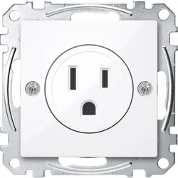 Merten MEG2151-0325 USA-Steckdosen-Einsatz, 15 A, aktivweiß glänzend, System M MEG21510325