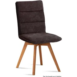 ESSZIMMERSTUHL (6er-Set) Dobra 47x92x60 Eiche geölt/Espresso