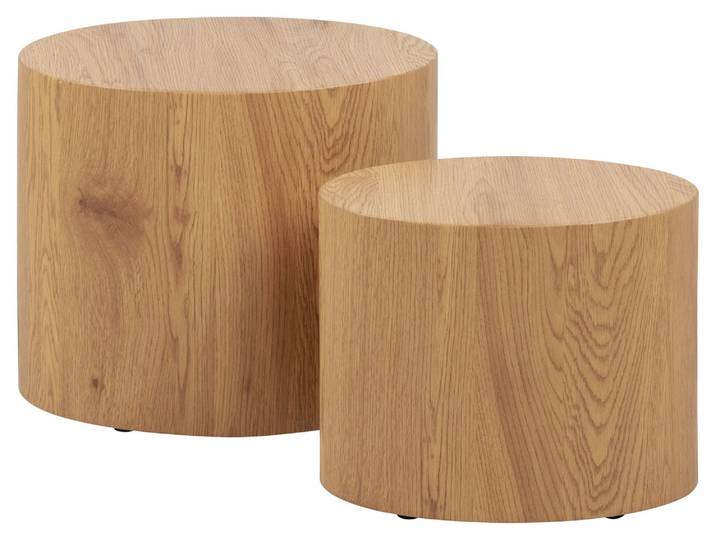 Couchtisch ACTONA GROUP Mice 2er Set - oval, skandinavisch & modern, pflegeleicht, Komplettset , braun (wildeiche), B:33cm H:40cm T:48cm, Tische, Couchtisch, OTTOs Choice, Langlebiger Beistelltisch in mehreren Farben erhältlich