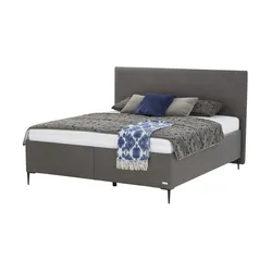 Wohnwert Polsterbett mit Bettkasten  ¦ grau ¦ Maße (cm): B: 168 H: 120
