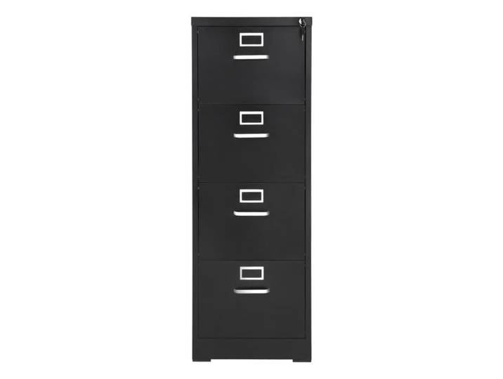 Classeur Vertical - DUOKU - LK53112907 - 4 Tiroirs - Serrure - Métal Noir