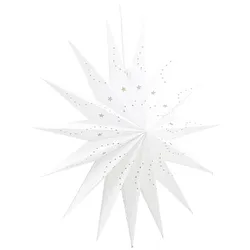 Ebuy24 Lindvallen Weihnachtsstern mit Licht Papier Ø60 cm Pendelleuchte weiß.