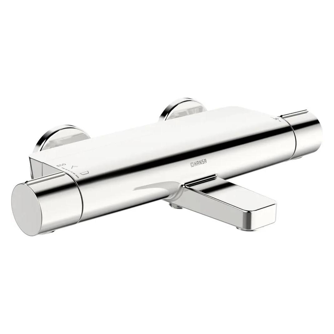 Hansa HANSAOPTIMA Wannen- und Brausearmatur, Thermostat, Eco Funktion, Ausladung 131mm, MagShelf, mi (65132201)