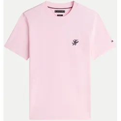 T-Shirt mit Logo-Stickerei Rosa XXL