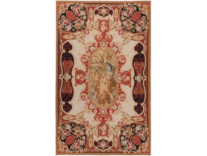 Kelim Aubusson Teppich 183x284 Handgewebt Orientteppich Wolle