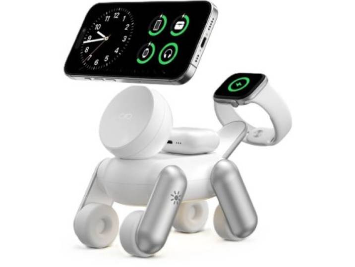 Force Power - Station De Charge 25w Station Sans Fil 3 En 1 Blanc Qi2