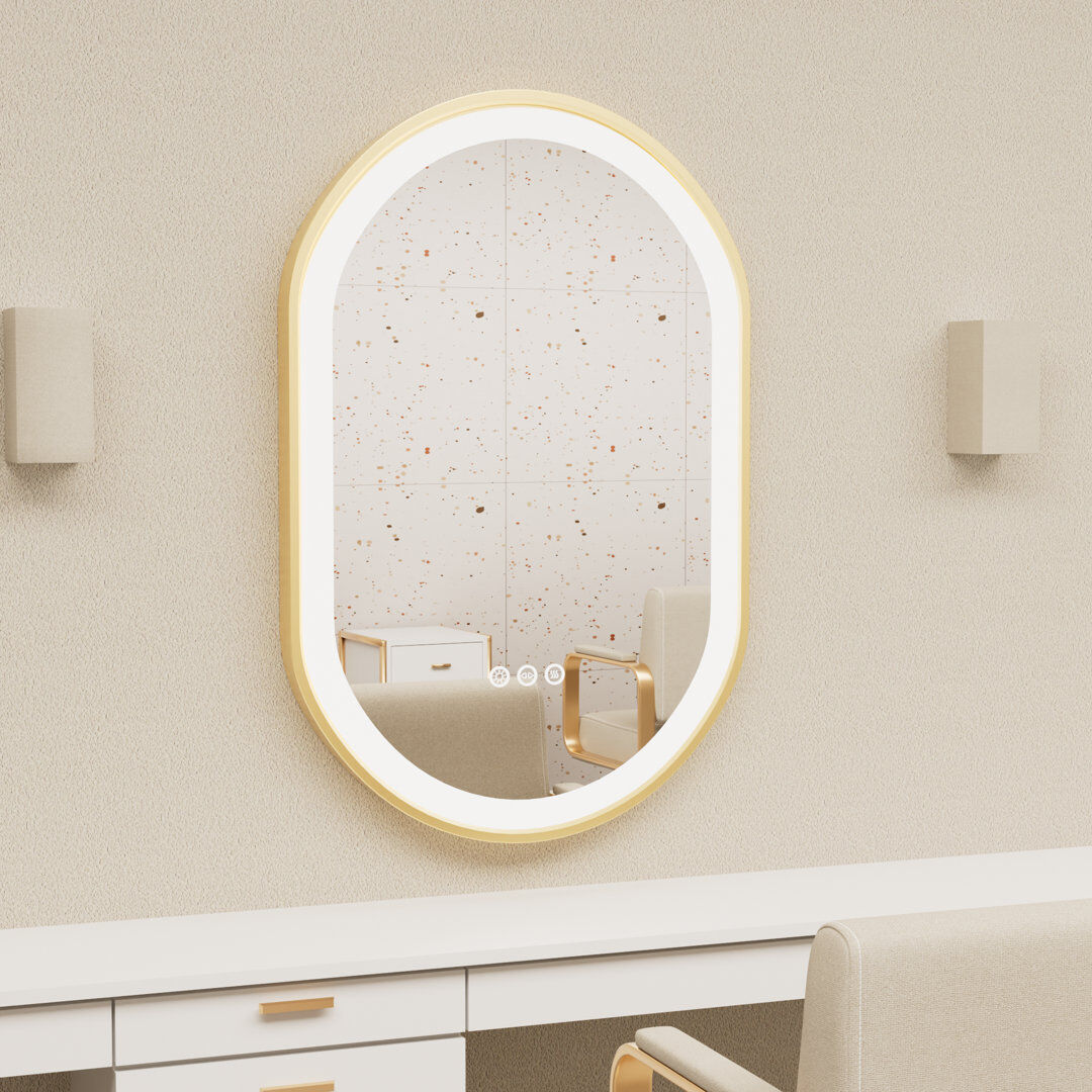Fairmont Park Ashlie Oval Vanity Mirror Gold 100cm x 50cm