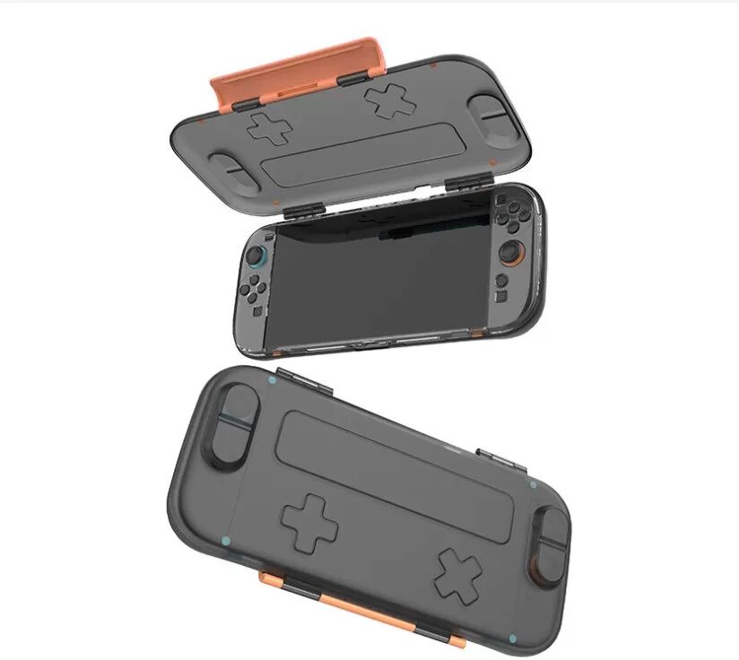 INF Étui de Protection Croix pour Nintendo Switch 2 - Coque Cristalline Noire, Antichoc et Anti-Rayures
