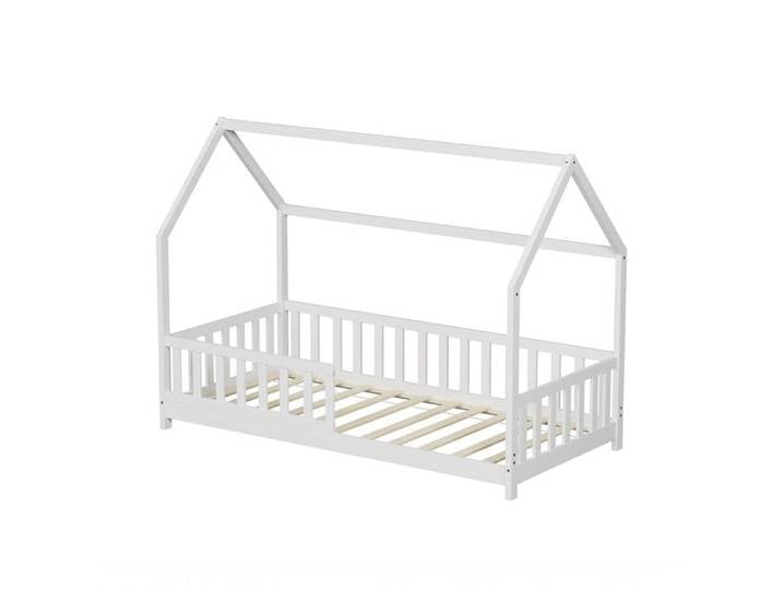 Lit cabane Tchoupi - Sécurité et imagination - Blanc - 90x190 cm
