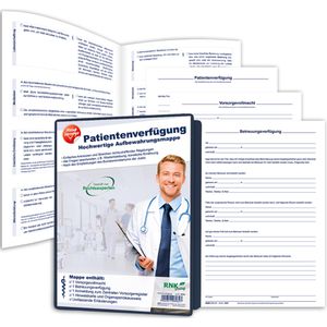 RNK Patientenverfügung 2896, für 1 Person, 6 Blatt, 225 x 310mm, inklusive Mappe