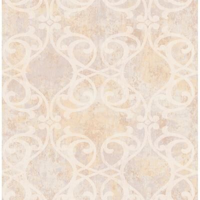 Seabrook Designs Savina Ogee Trellis Unpasted Wallpaper