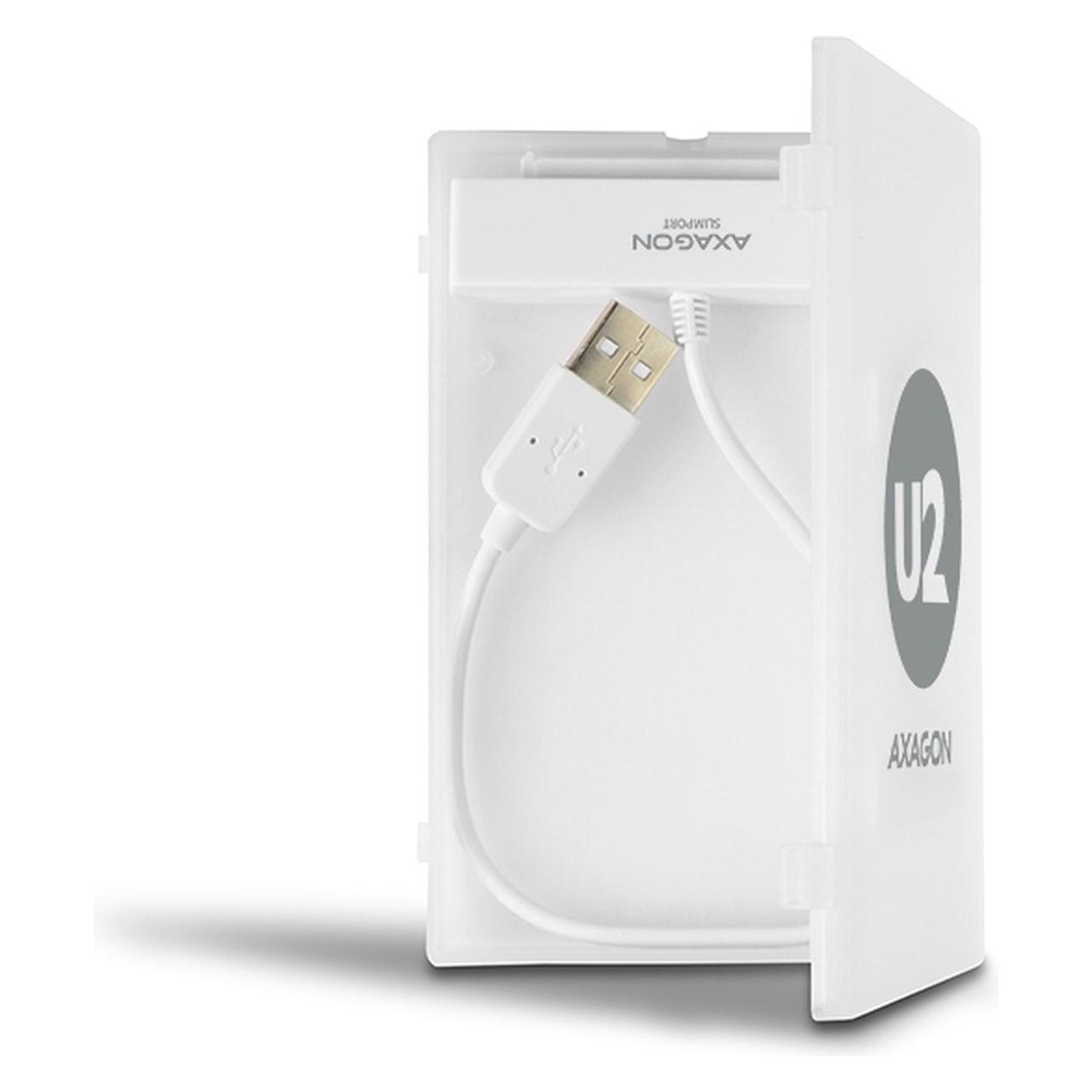 Axagon ADSA-1S6 SLIMPort Adapter, USB 2.0, 2,5" SSD/HDD, SATA - mit Case (2.5") (ADSA-1S)