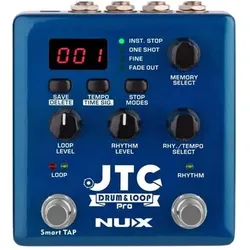 NUX JTC Drum and Loop Pro Effektpedal mit Kabel (Bass, Gitarre), Effektpedal, Schwarz