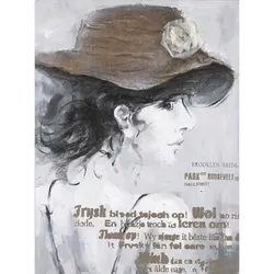 die Faktorei »Frau mit Hut I« Wandbild Relief