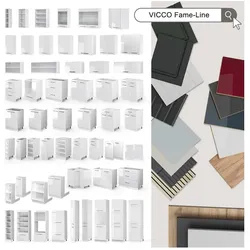 Vicco, Regal, Küchenschränke  Fame-Line (40 x 34.10 x 72 cm)