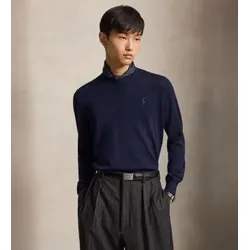 Polo Ralph Lauren für Herren. 710954589002 Waschbarer Wollpullover marineblau (XL), Lässig, Wolle, Langarm