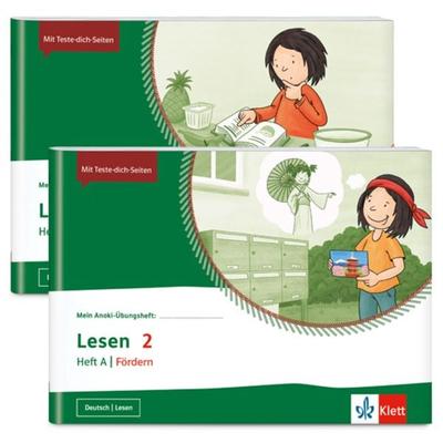 Mein Anoki-Übungsheft. Paket Lesen 2. Fördern, Set von , Klett Schulbuchverlag, 978-3-12-162195-8