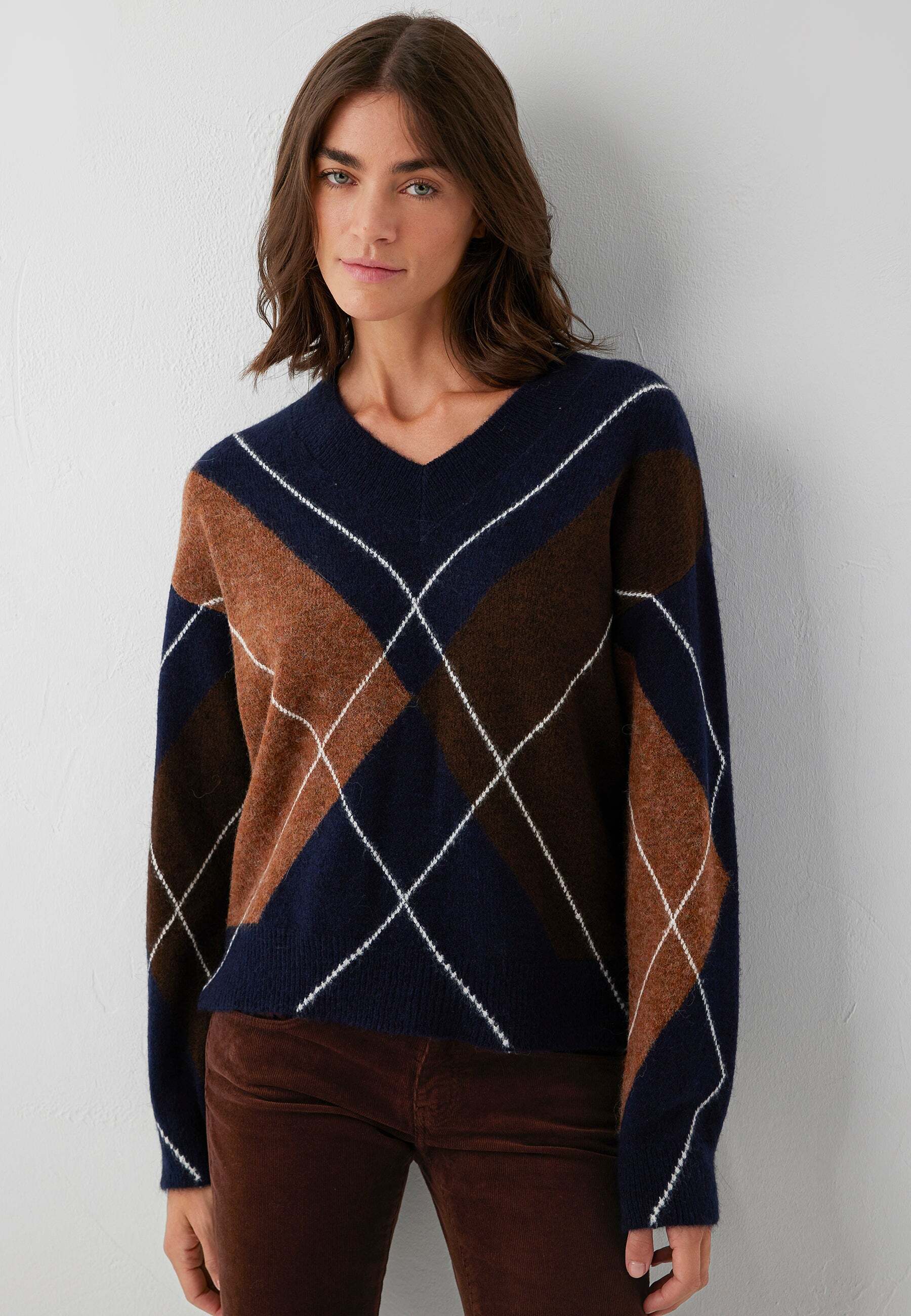 Strickpullover MAVI "Mavi Pullover V-Neck", Damen, Gr. M, dunkelblau, Obermaterial: 54% Polyacryl PAN. 20% Polyester PES. 10% Elasthan EL. 8% Wolle WO. 8% Alpaka WP., Pullover Strickpullover dunkelblau M