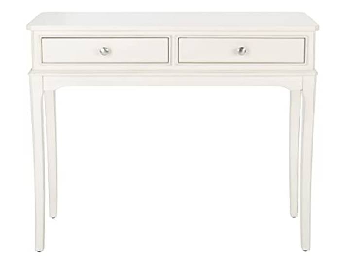 SAFAVIEH Modern Konsole aus Holz, Used-Look und Weiß, 90 x 35 x 75 cm