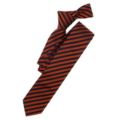 Krawatte VENTI "VENTI Krawatte gestreift", Herren, orange (dunkelorange), 100% Seide, Krawatten